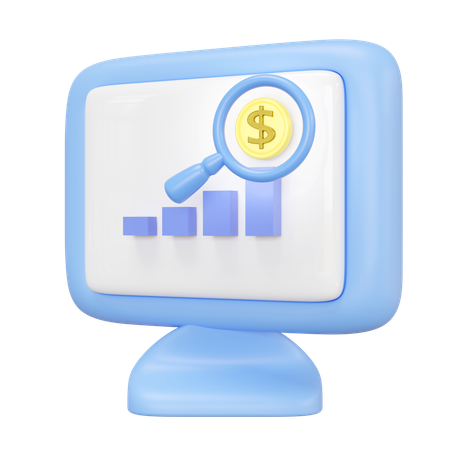 Investigación financiera  3D Icon