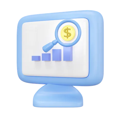 Investigación financiera  3D Icon