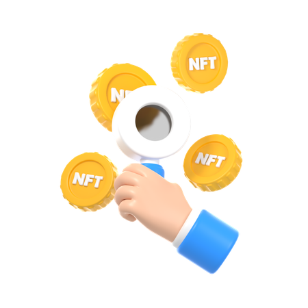 Investigación nft  3D Icon