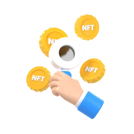 Investigación nft  3D Icon