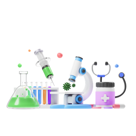 Investigación química  3D Icon