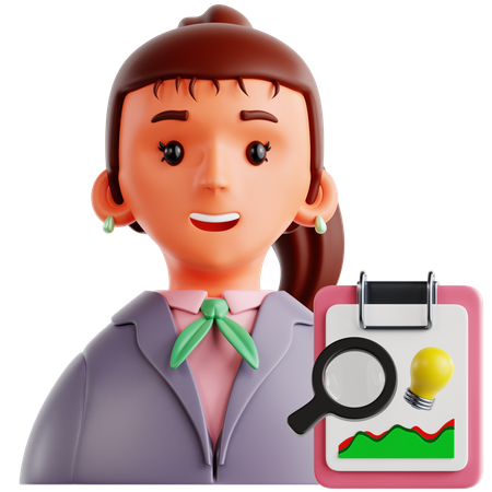 Investigador de mercado  3D Icon