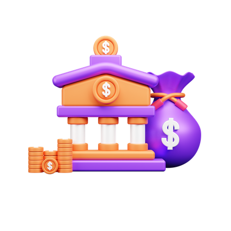 Investimento bancário  3D Icon
