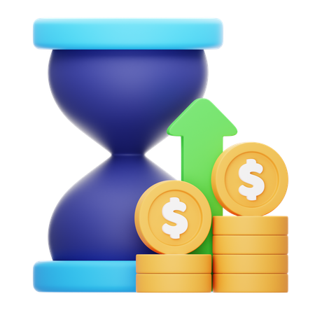 Investimento de longo prazo  3D Icon