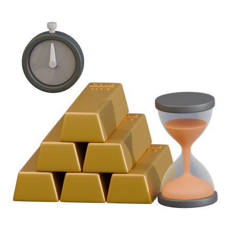 Investimento de longo prazo  3D Icon