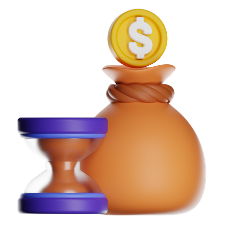 Investimento de longo prazo  3D Icon