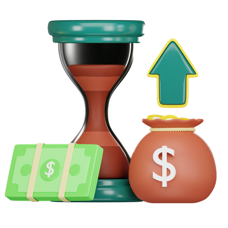 Investimento de longo prazo  3D Icon