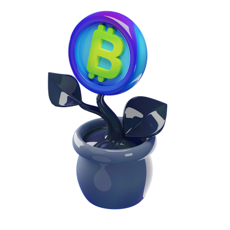 Investimento em bitcoins  3D Icon