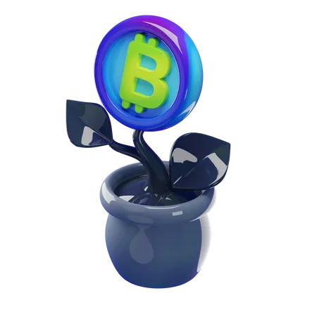 Investimento em bitcoins  3D Icon