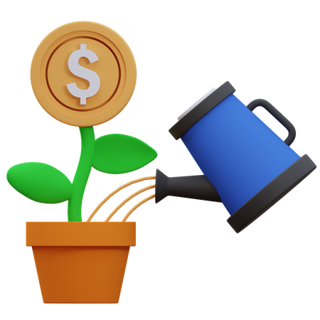 Investimento em dinheiro  3D Icon