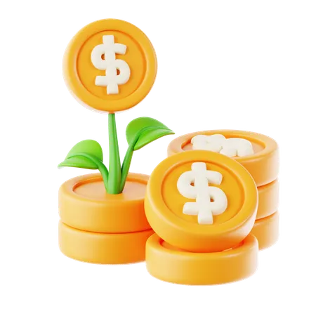 Investimento em dinheiro  3D Icon