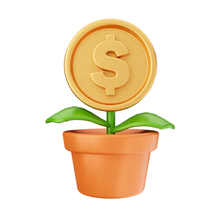 Investimento em dinheiro  3D Icon