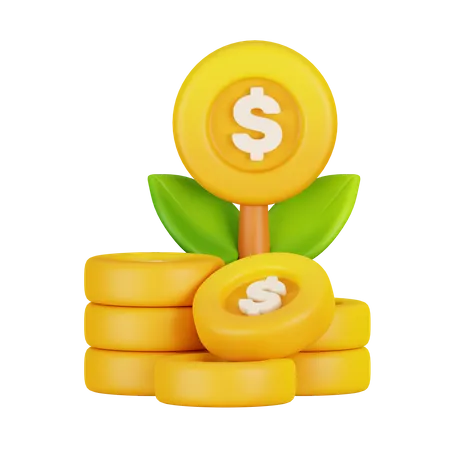 Investimento em dinheiro  3D Icon