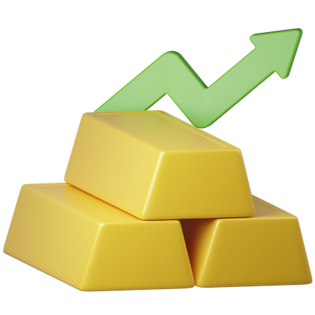 Investimento em ouro  3D Icon