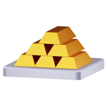 Investimento em ouro  3D Icon