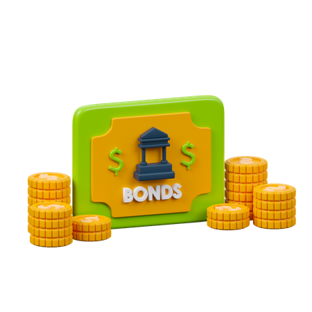 Investimento em títulos do governo  3D Icon