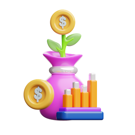Investimento empresarial  3D Icon