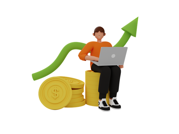 Investimento Empresarial  3D Icon