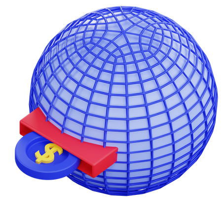 Investimento global  3D Icon
