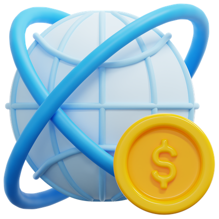 Investimento global  3D Icon