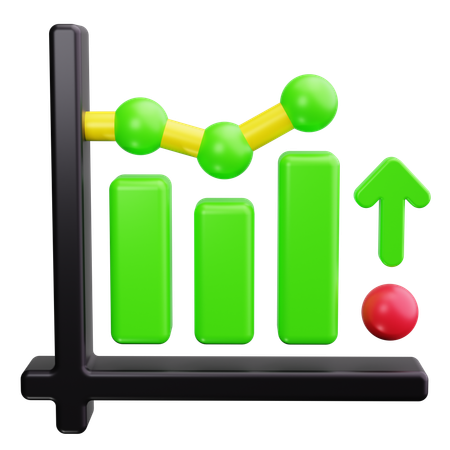 Gráfico de investimento  3D Icon