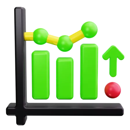 Gráfico de investimento  3D Icon