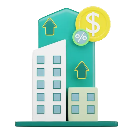 Investimento imobiliário  3D Icon