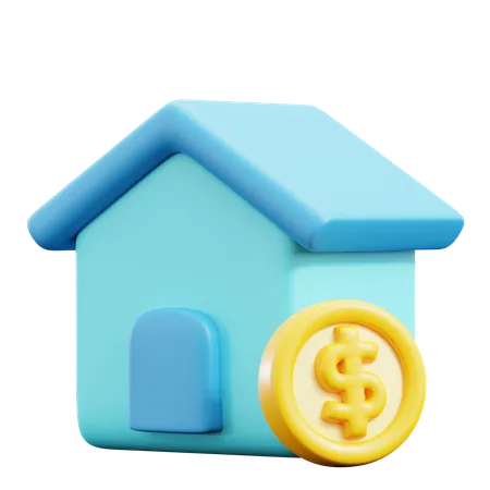 Investimento imobiliário  3D Icon