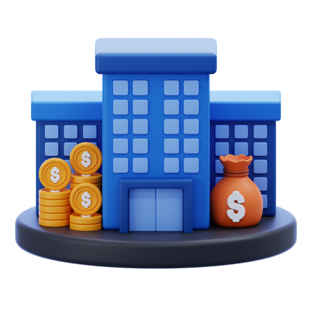 Investimento imobiliário  3D Icon