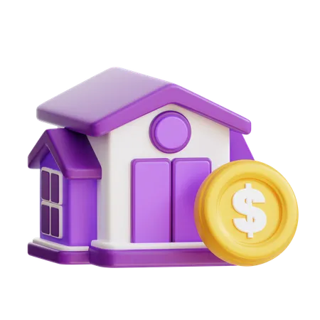 Investimento imobiliário  3D Icon