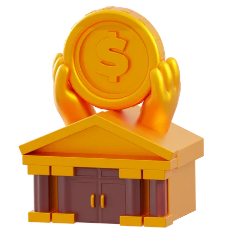 Investimento imobiliário  3D Icon