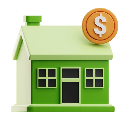 Investimento imobiliário  3D Icon