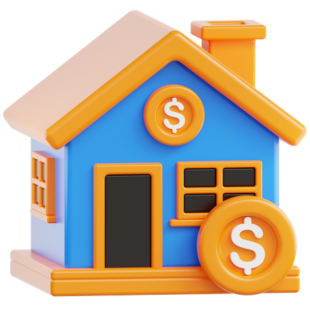 Investimento imobiliário  3D Icon