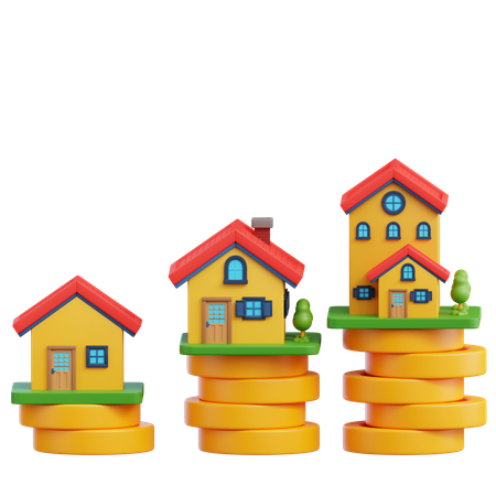 Investimento imobiliário  3D Icon