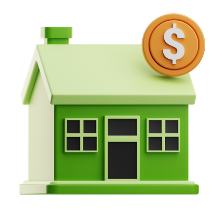 Investimento imobiliário  3D Icon