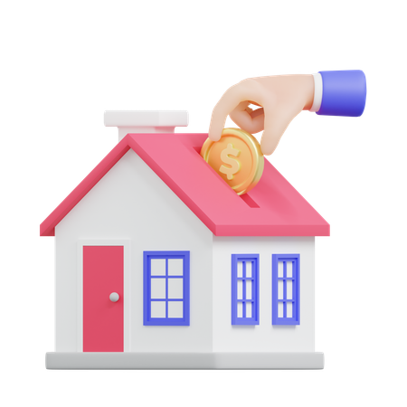 Investimento imobiliário  3D Icon