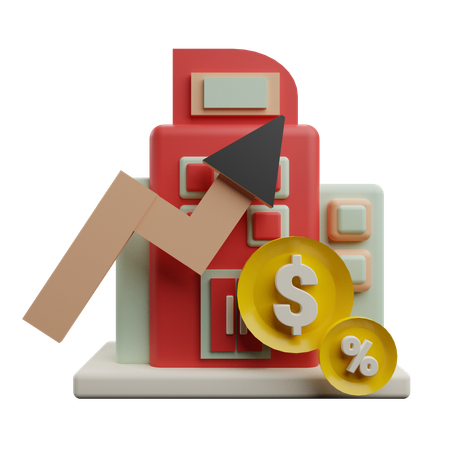 Investimento imobiliário  3D Icon