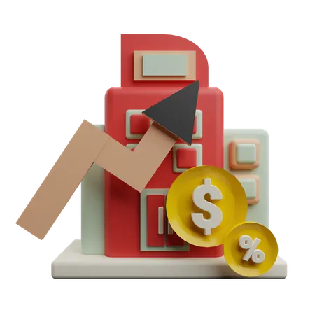 Investimento imobiliário  3D Icon