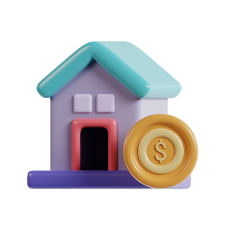 Investimento imobiliário  3D Icon