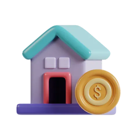 Investimento imobiliário  3D Icon