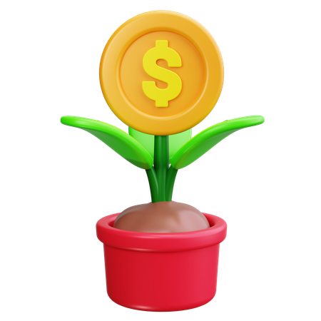 Planta de investimento  3D Icon