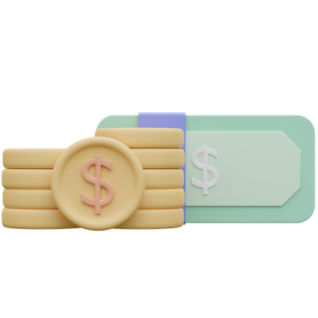 Investing money  3D Icon