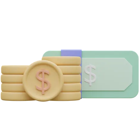 Investing Money 3 D Icon Illustation 3D Icon