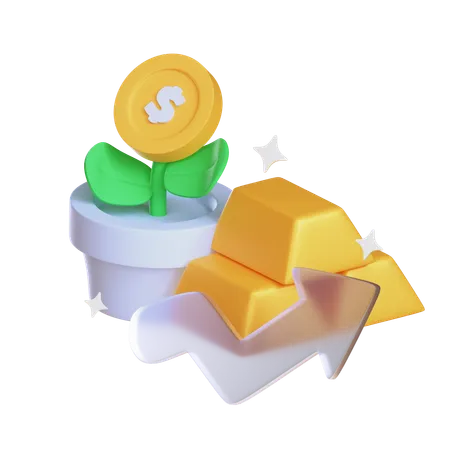 Investir  3D Icon