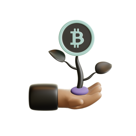 Investir em bitcoin  3D Illustration