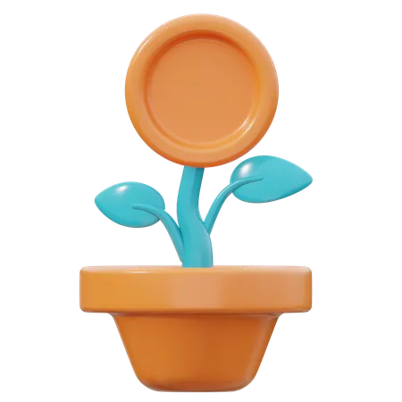 Investissement  3D Icon