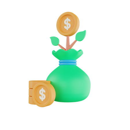 Investissement  3D Icon