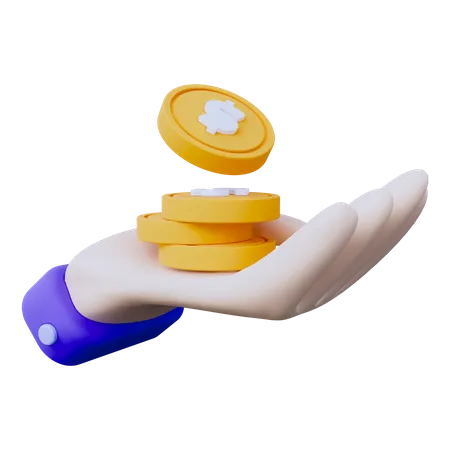 Argent d'investissement  3D Icon