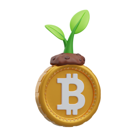 Investissement en bitcoins  3D Icon