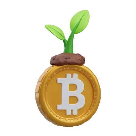 Investissement en bitcoins  3D Icon